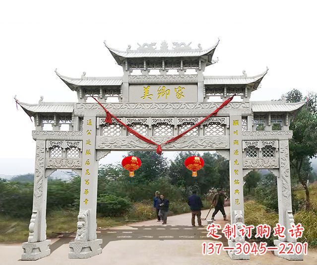 绍兴牌坊雕塑珍贵的传统文化