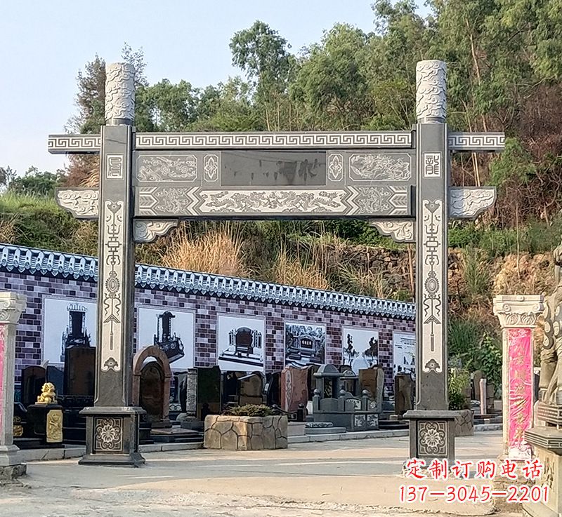 绍兴古村牌坊雕塑精湛技艺的经典之作