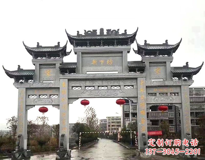 绍兴村庄石牌坊雕刻传统工艺的精美瑰宝