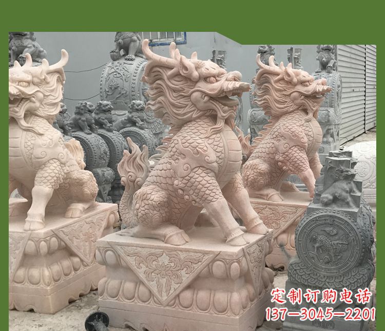 绍兴大理石踩球麒麟——传承古代神话的雕塑