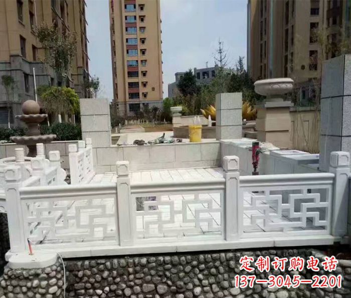 绍兴大理石国旗台石雕栏板 (5)