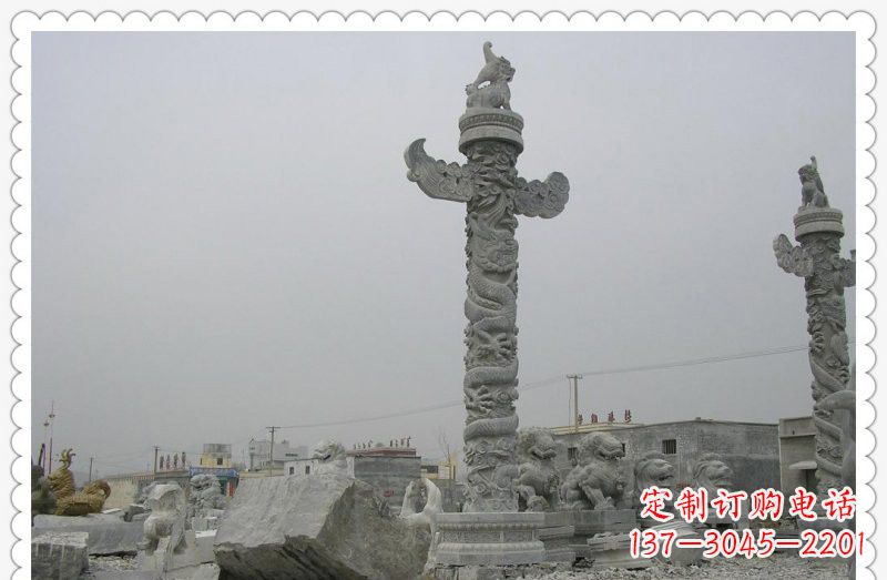 绍兴精致雕刻,大理石华表雕塑