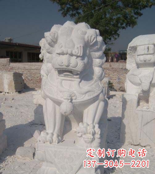 绍兴大理石狮子企业雕塑
