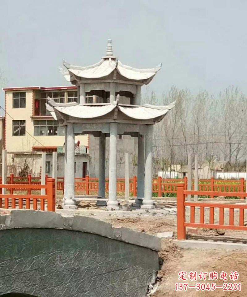 绍兴大理石双层凉亭雕塑