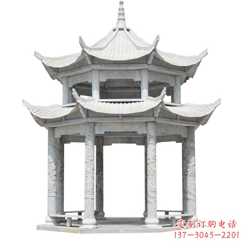 绍兴大理石古建凉亭雕塑