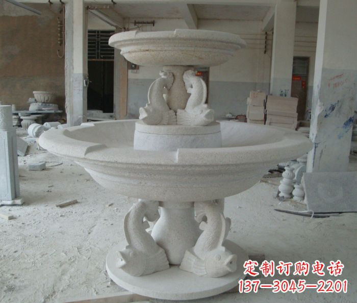 绍兴高端大理石双层喷泉雕塑