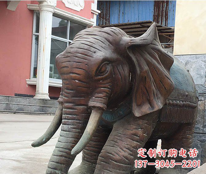 绍兴动物大象公园铜雕摆件