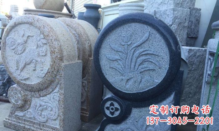 绍兴传统仿古抱鼓门墩雕塑