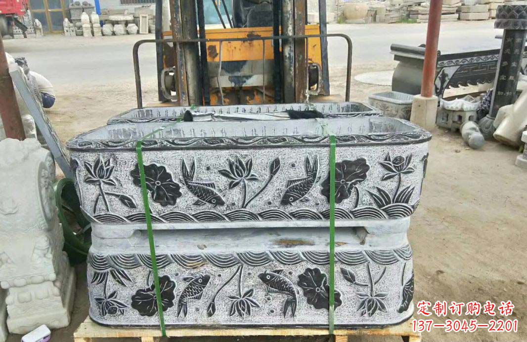 绍兴仿古石雕水缸 (2)