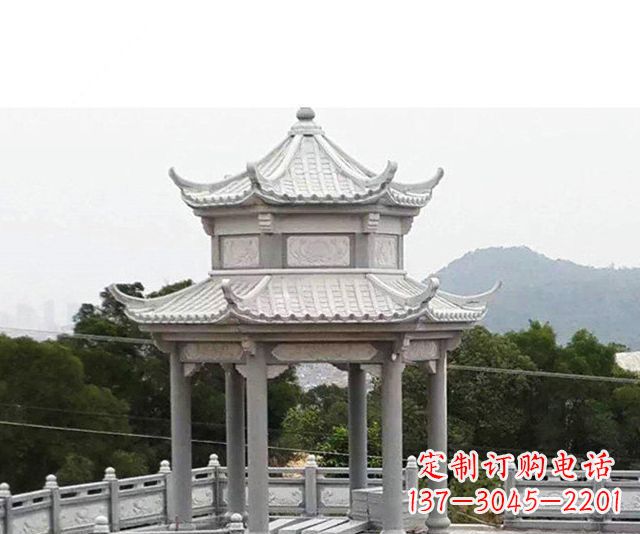 绍兴仿古双层石雕凉亭