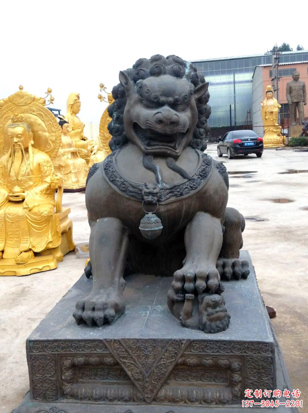 绍兴精美仿古铜狮子雕塑