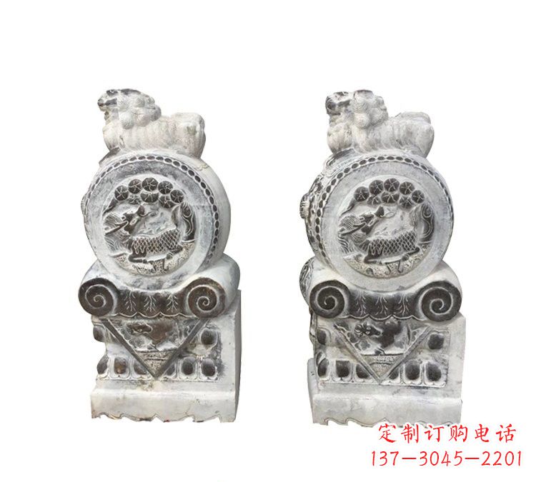 绍兴仿古镇宅狮子抱鼓石