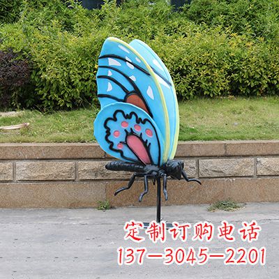 绍兴蓝色大号蝴蝶雕塑