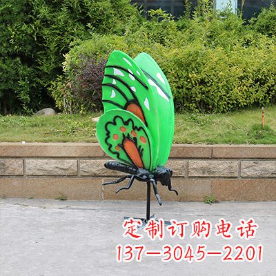 绍兴大号蓝色蝴蝶定制雕塑