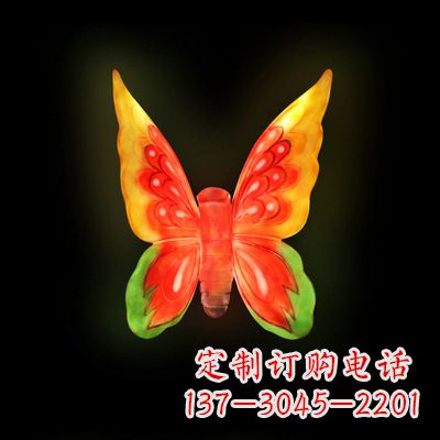 绍兴精美小号黄色发光蝴蝶雕塑