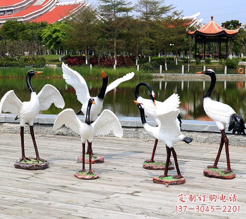 绍兴领雕精美仙鹤雕塑