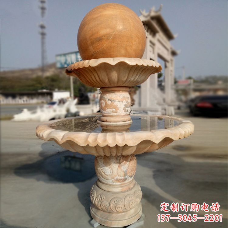 绍兴精致的风水球石雕塑