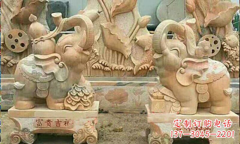 绍兴祥和典雅 富贵吉祥大象石雕