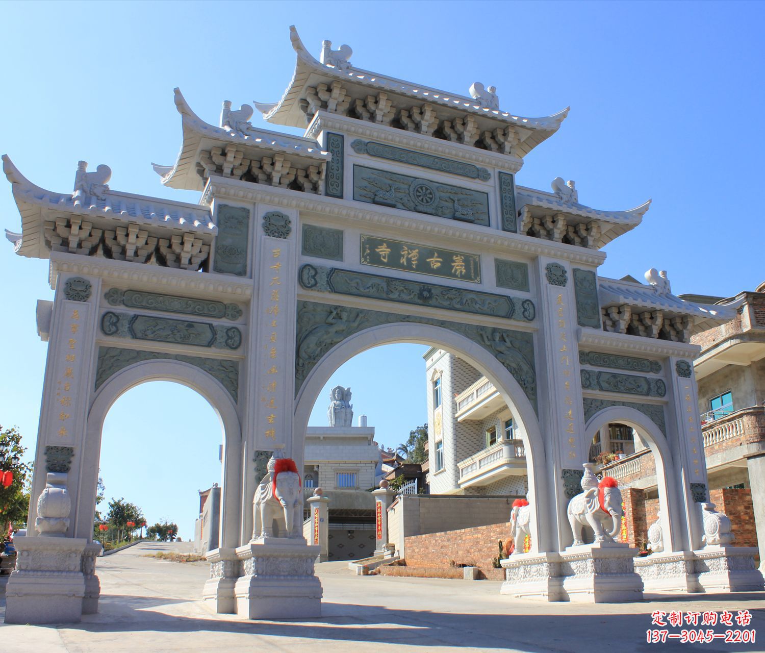 绍兴个性石雕牌坊楼—唯美精致的装饰品