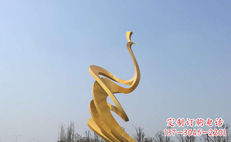 绍兴抽象凤凰不锈钢雕塑