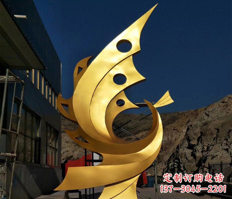绍兴精美不锈钢抽象凤凰景观雕塑