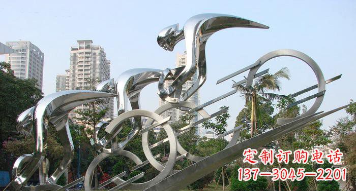 绍兴不锈钢自行车抽象雕塑