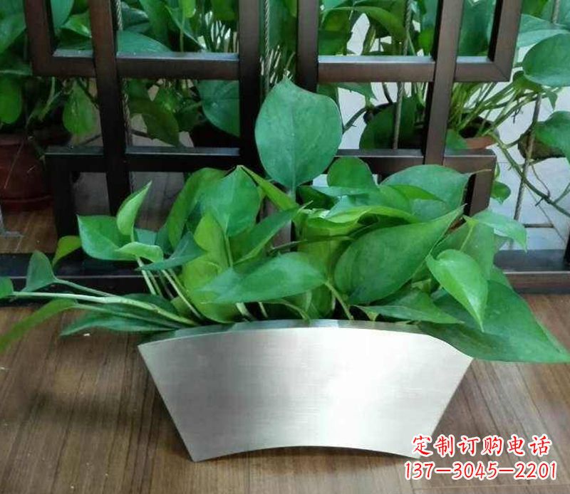 绍兴公园不锈钢花盆雕塑