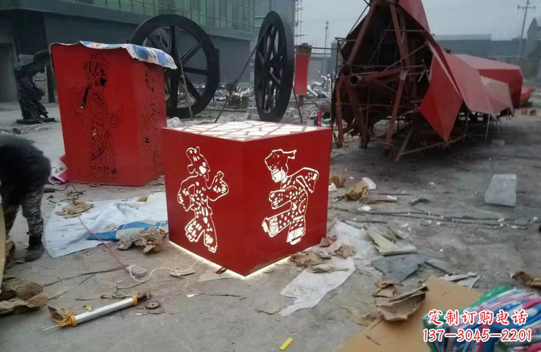 绍兴高品质不锈钢皮影戏人物雕塑