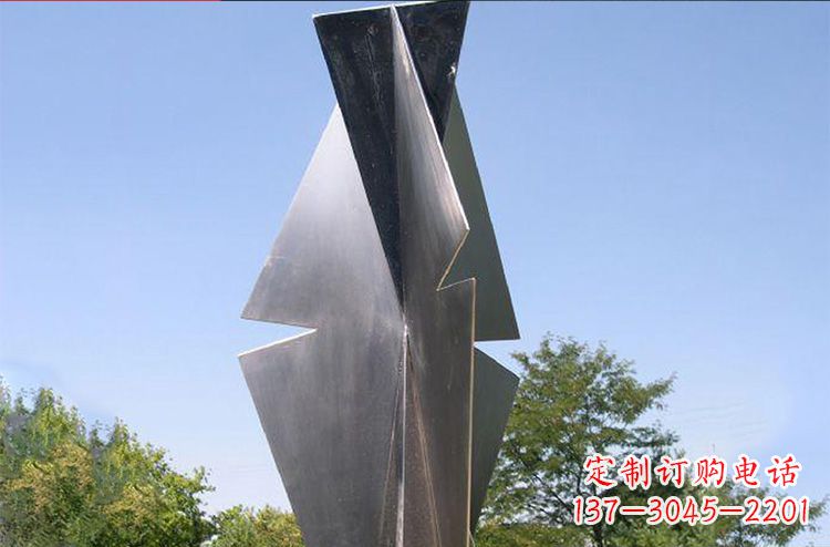 绍兴不锈钢树叶雕塑更新公园景观