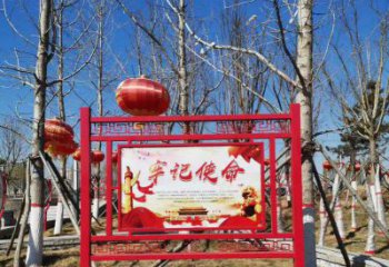 绍兴创意不锈钢使命标牌雕塑