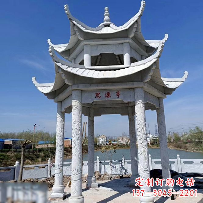绍兴公园大理石凉亭