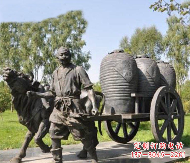 绍兴唯美牛车铜雕
