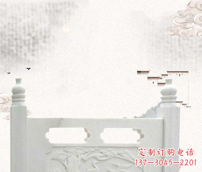 绍兴中领雕塑汉白玉石栏板雕塑