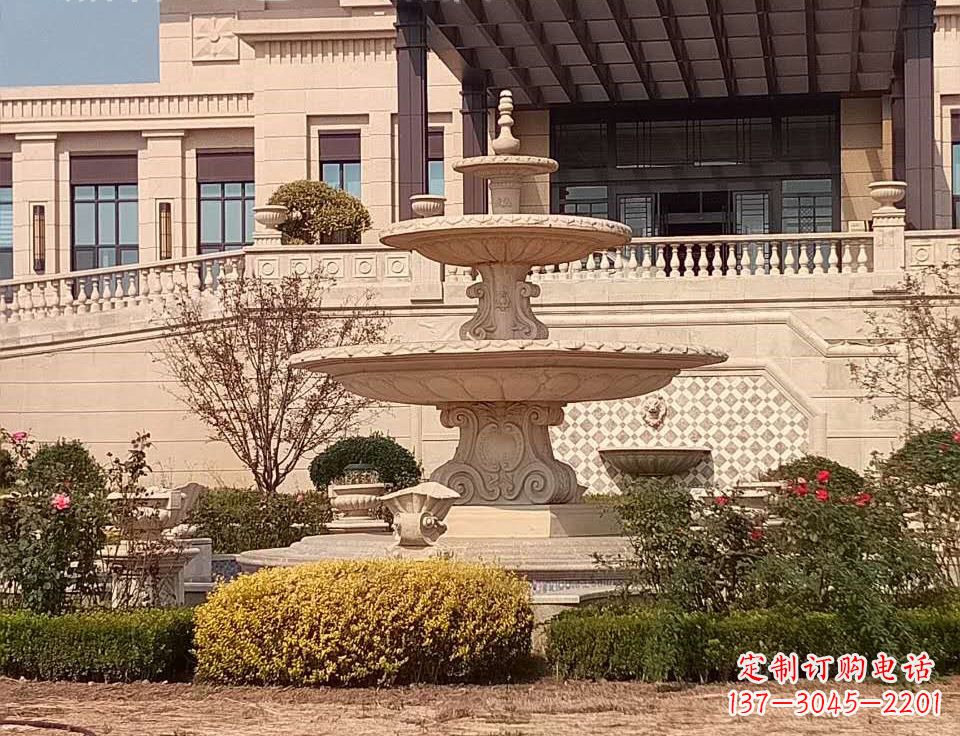 绍兴中领雕塑定制精美喷泉鱼石雕