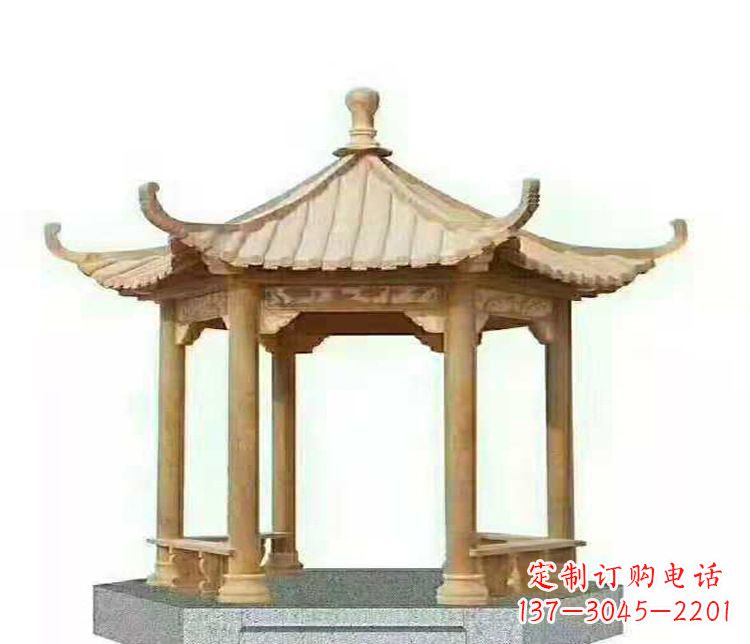 绍兴晚霞凉亭石雕