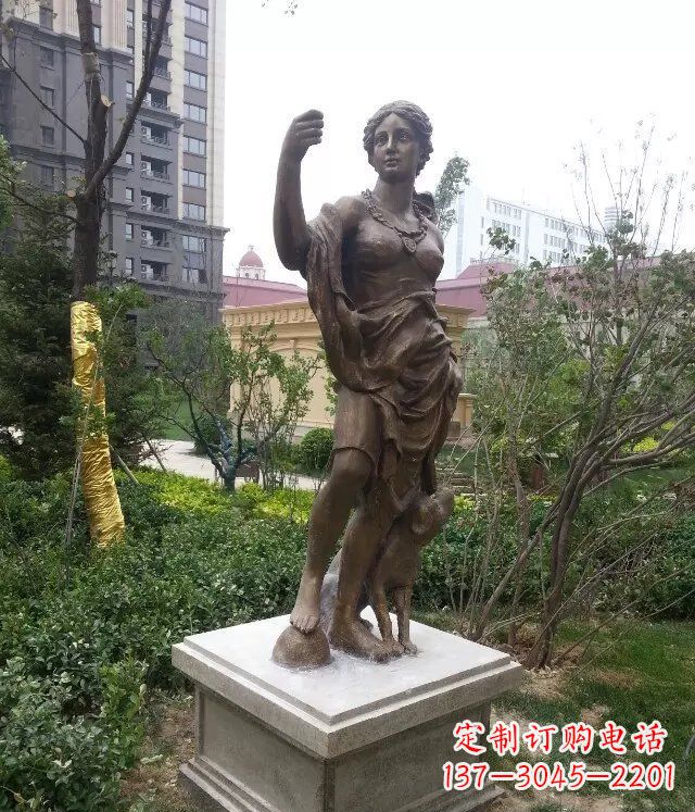 绍兴西方女性人物铜雕 象征着勇气与力量