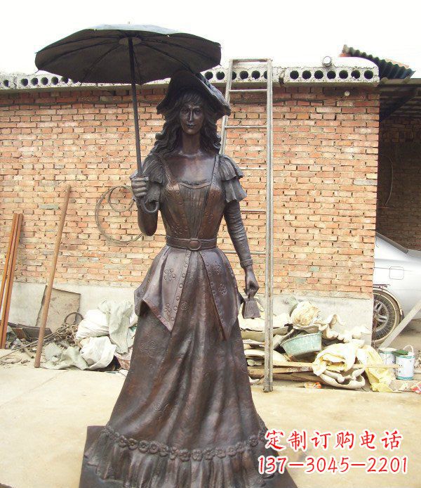 绍兴中领雕塑西洋美女人物铜雕