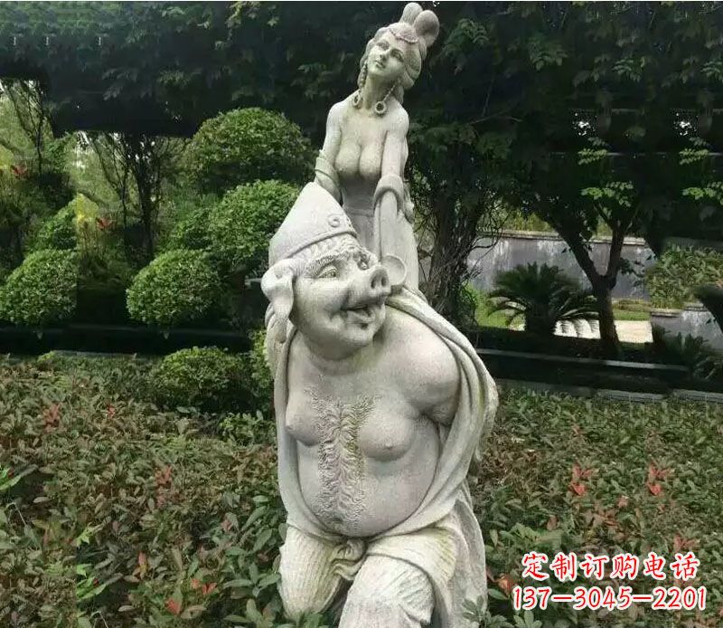 绍兴纪念猪八戒,收藏高端石雕猪八戒塑像