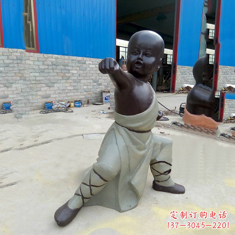 绍兴精致和尚铜雕塑