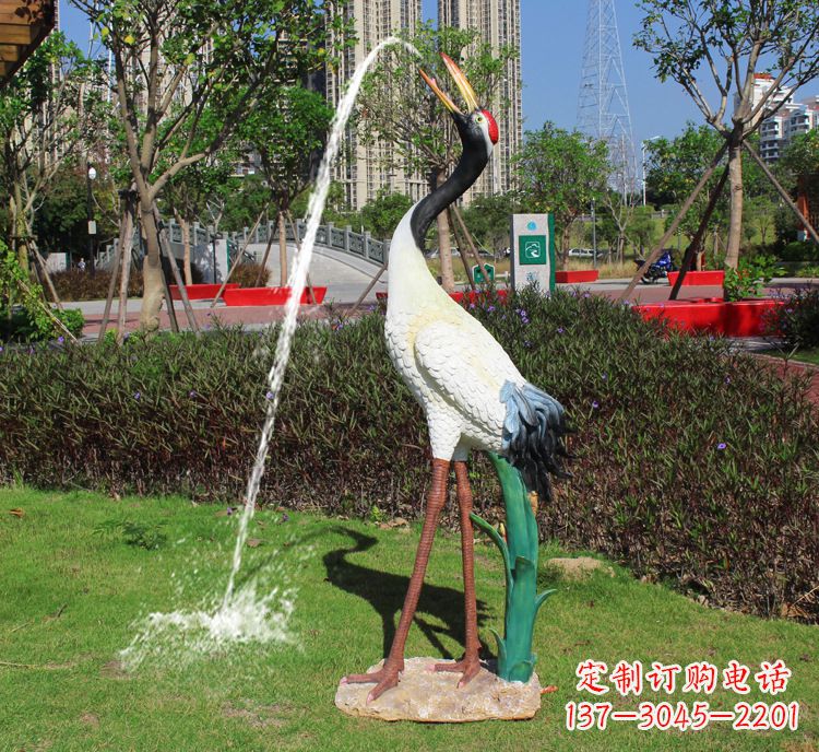 绍兴精美雕塑仿真仙鹤动物雕塑