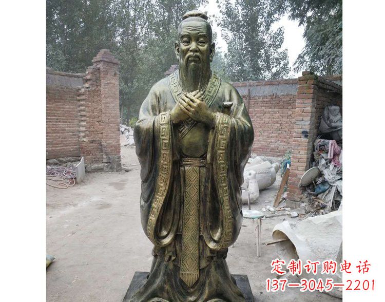 绍兴古代名人先师孔子铜雕