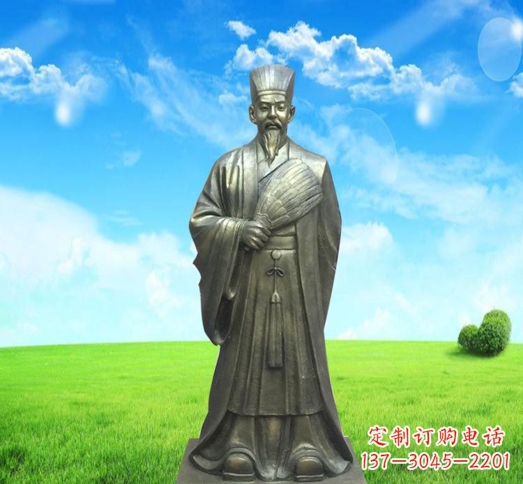 绍兴精致经典,让您体验古代名人诸葛亮的魅力——诸葛亮铜雕