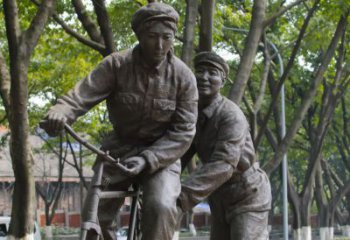绍兴装饰你家园的自行车雕塑