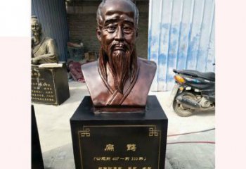 绍兴铸造古代名医扁鹊胸像，展现生命的传承之美