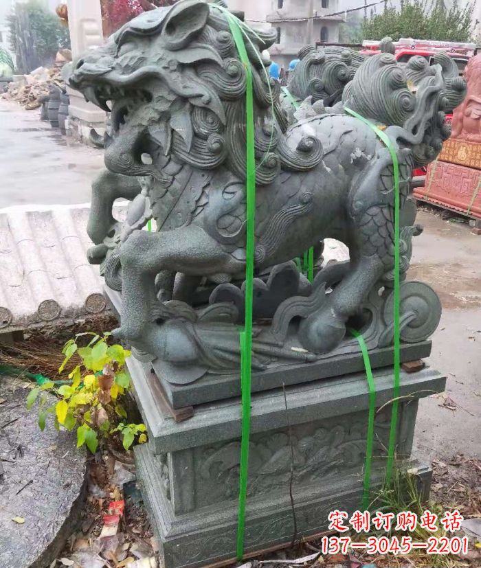 绍兴古代神兽麒麟石雕 (4)