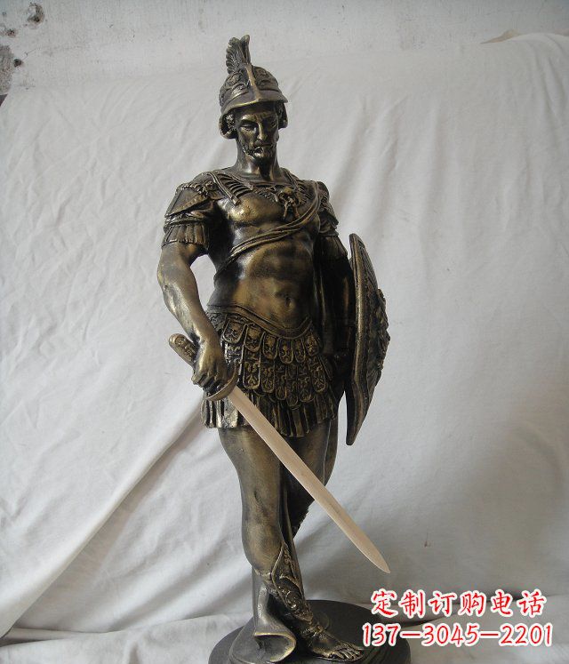 绍兴古罗马风格的玻璃钢战士雕塑