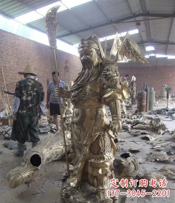 绍兴关公铜雕：传承中国传统文化