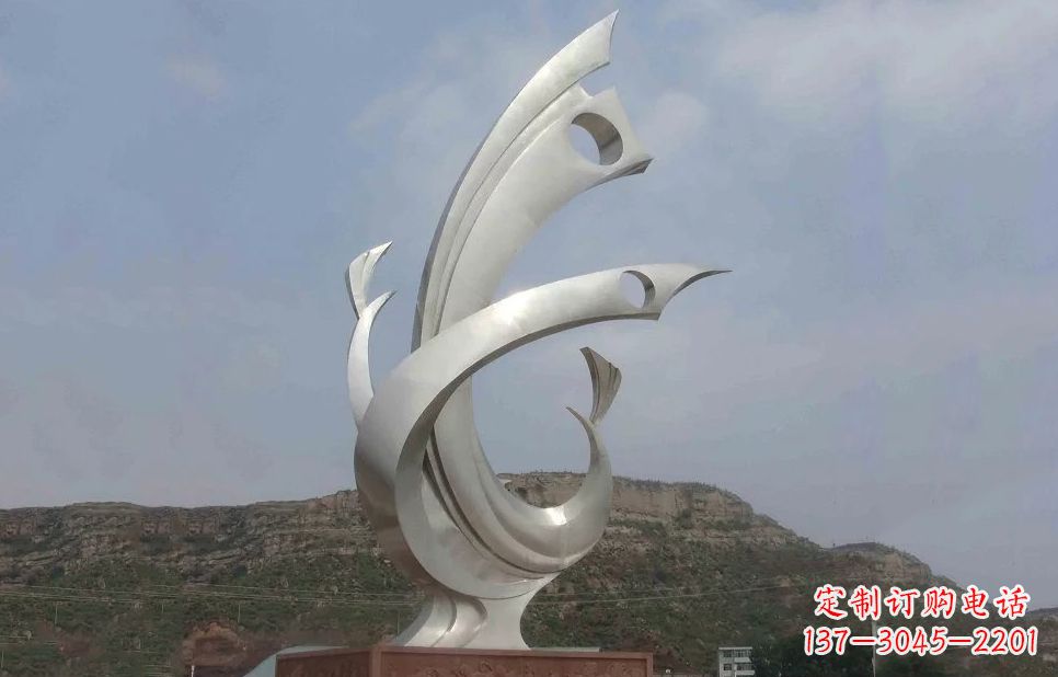 绍兴金羽凤凰-不锈钢抽象雕塑