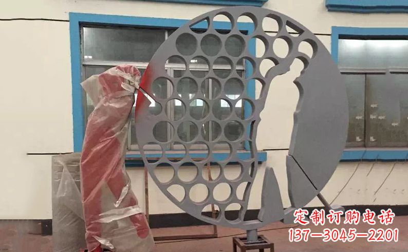 绍兴中领雕塑-不锈钢高尔夫球雕塑