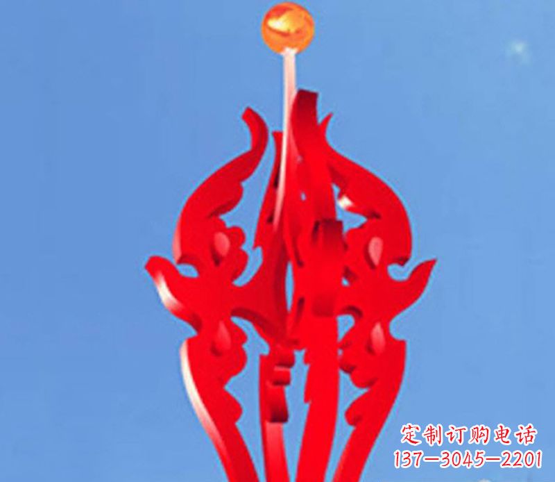 绍兴广场不锈钢火苗抽象雕塑